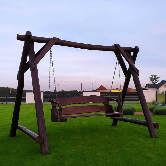 Huśtawka ogrodowa drewniana