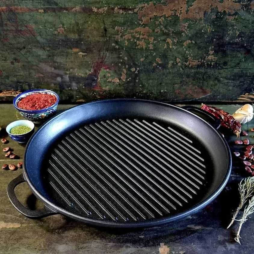 Казан чавунний узбецький 18 л WOK із кришкою-сковородою гриль