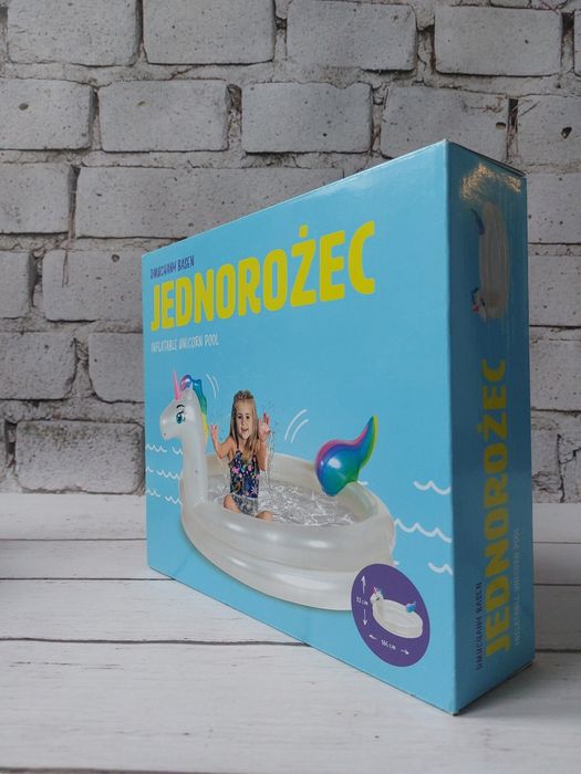 Dmuchany basen Jednorożec besenik dla dzieci ogrodowy nowy