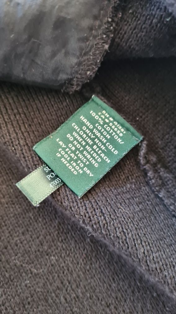 Kardigan Marynarka Ralph Lauren. Czarny zapinany na guziki. Rozmiar M