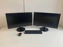 ZESTAW Monitor Samsung x2, komputer, klawiatura + mysz