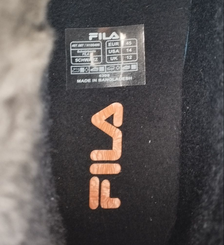 Ботинки зимние Fila 45 размер
