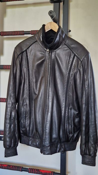 Куртка чоловіча шкіряна зимова