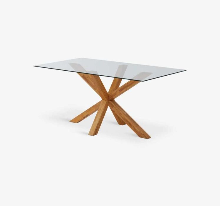 Mesa de jantar com tampo de vidro