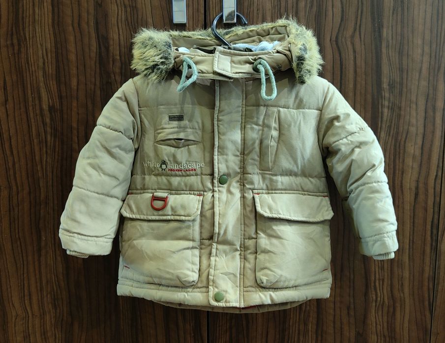 Puchowa, zimowa kurtka rozmiar 80