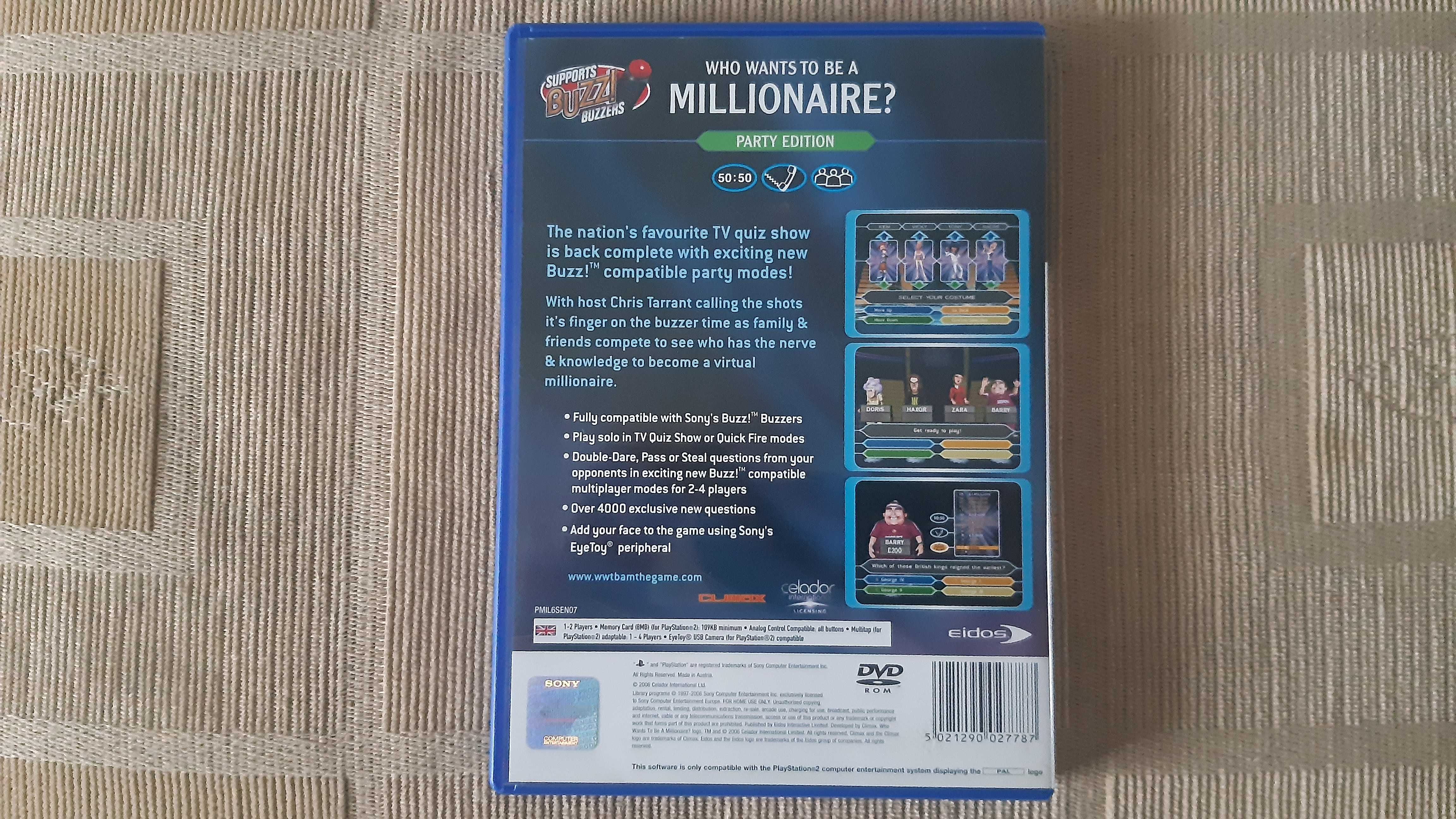 Gra Who Wants To Be A Millionaire Party Edition Ps2