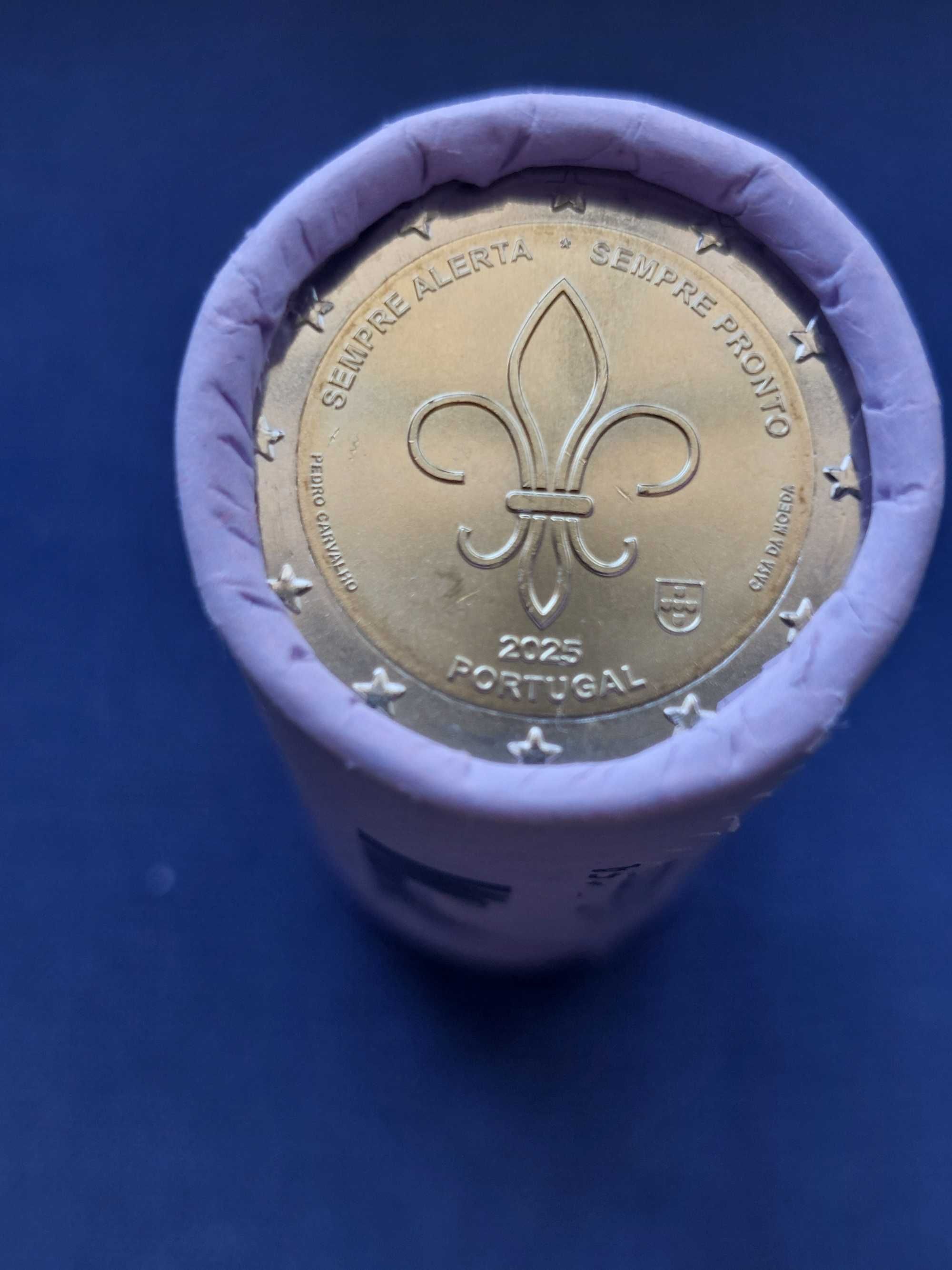 Moedas 2 euros  2025- Escotismo sempre Alerta Sempre Pronto