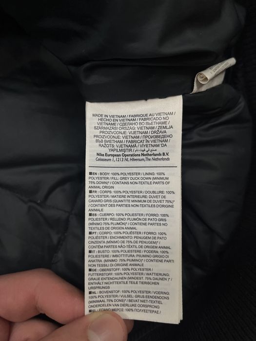 Оригинал мужская пуховая жилетка пуховик куртка жилет найк nike 550