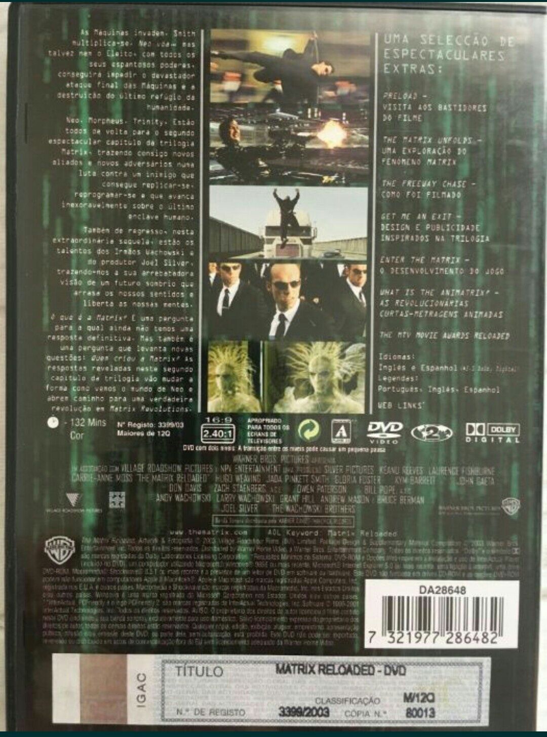 Matrix Reloaded - Edição Especial colecionador de 2 discos DD5.1 (Portes CTT GRÁTIS)