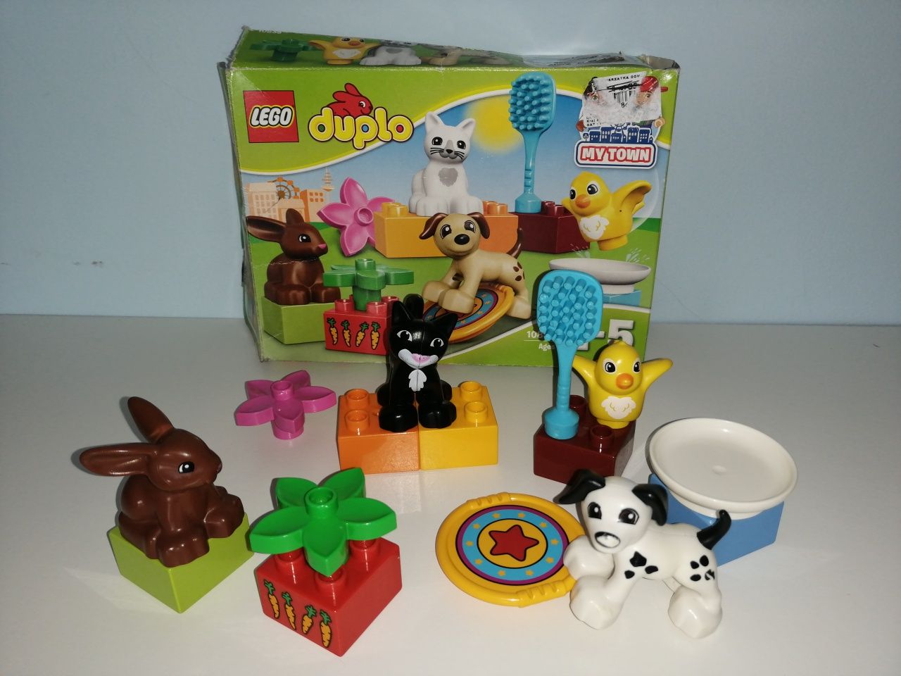 Klocki lego duplo 10838, zwierzęta, kot, pies, ptak, królik zwierzątka