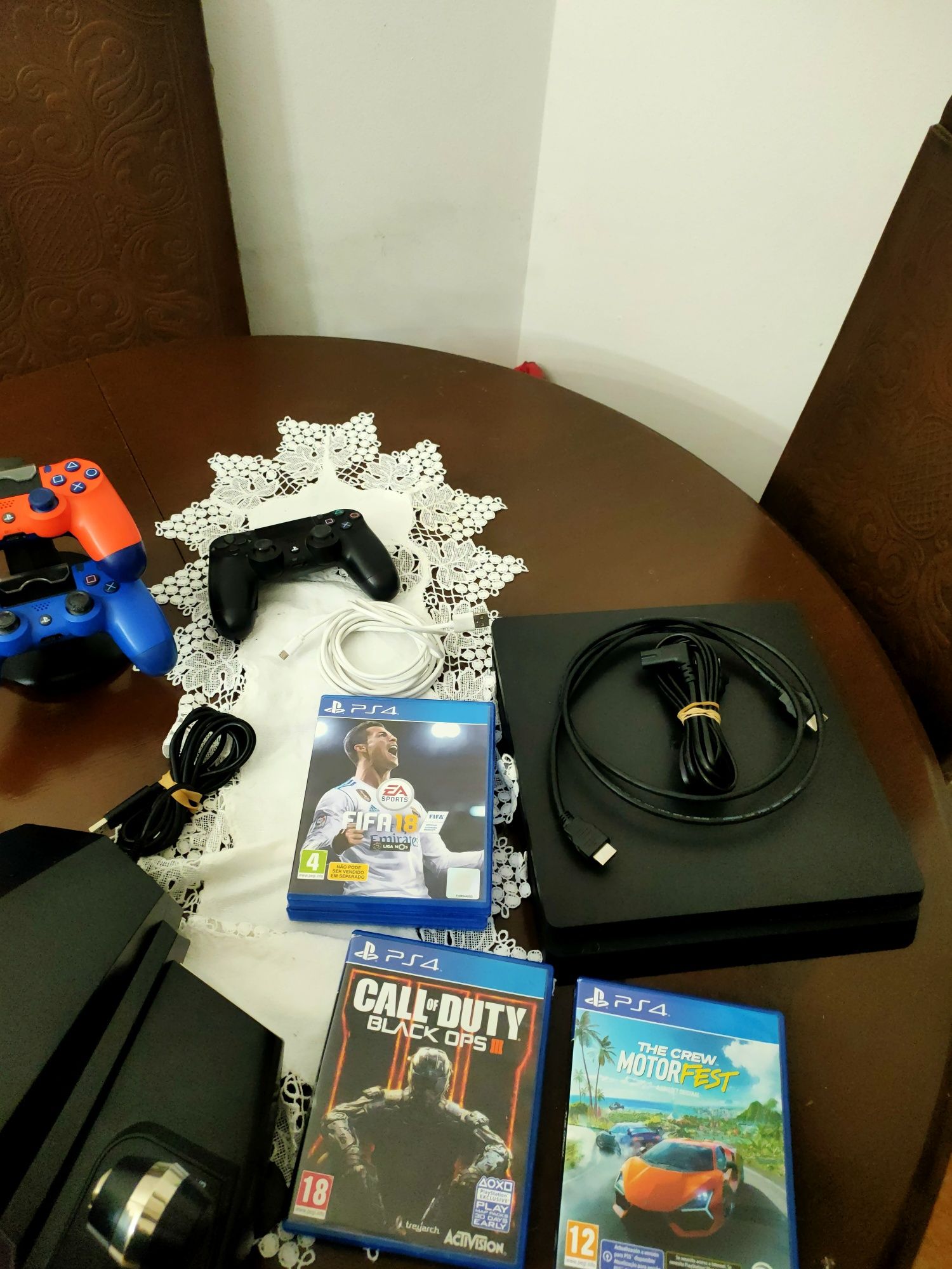 Ps4+volanteps4+6jogos+3manetes