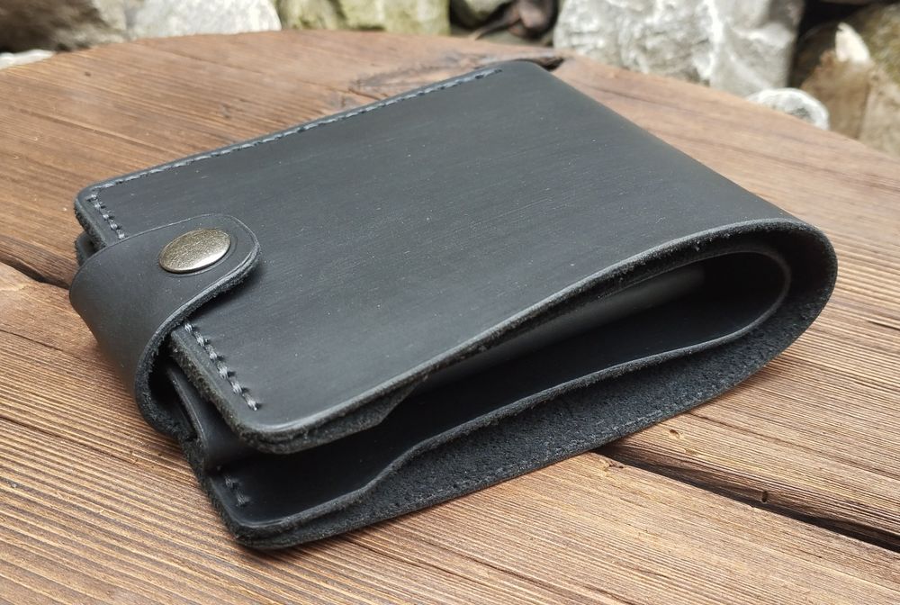 Чоловічий шкіряний гаманець. Гаманець з натуральної шкіри ВРХ