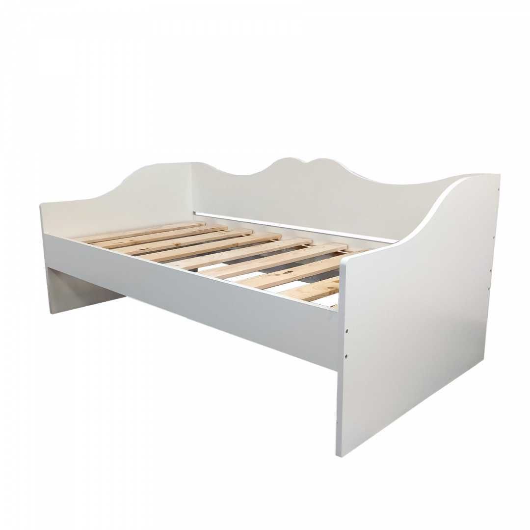 Łóżko dziecięce białe LILI drewniane sosnowe SOSNA 80X160 MATERAC