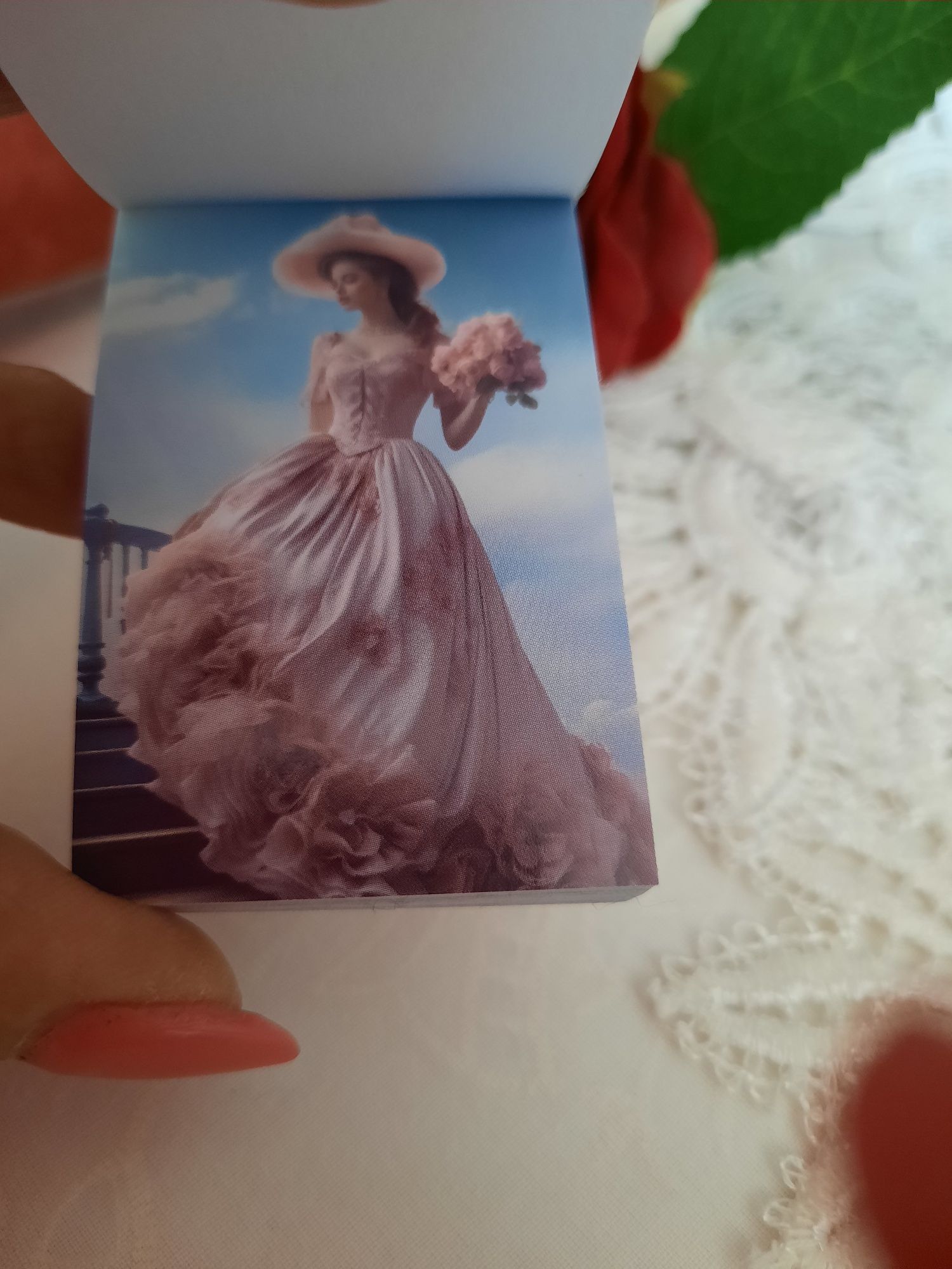 50 Adesivos - Mini Bloco Dama Vitoriana