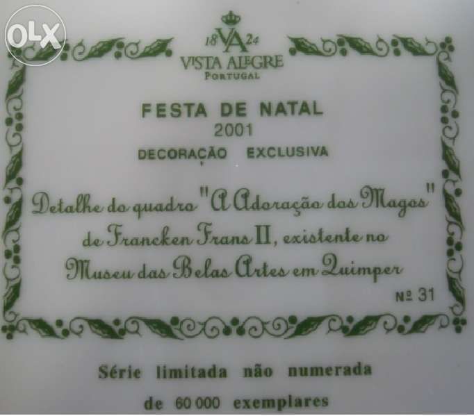 Pratos da Vista Alegre Festa Natal (coleção 24 pratos)