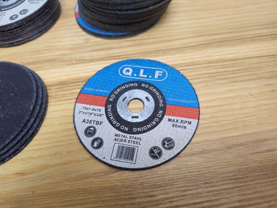 Комплект 10шт Диски 76мм Отрезные по металлу Для мини болгарки ушм