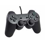 USB джойстик для ПК PC GamePad DualShock вібро чорного кольору
