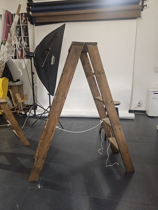 Drabina drewniana  na sesje zdjęciowa