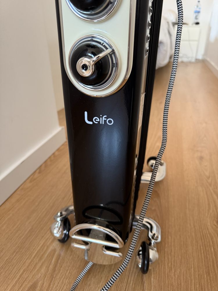 Aquecedor/Radiador portátil a óleo Leifo retro
