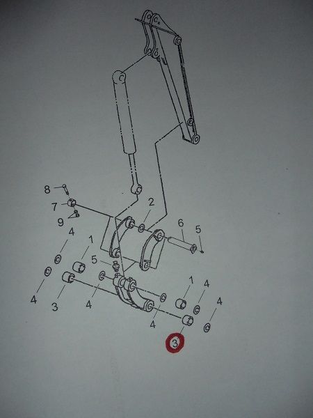 Yanmar tuleja linku łyżki B15 B17 SV15 SV17 SV18