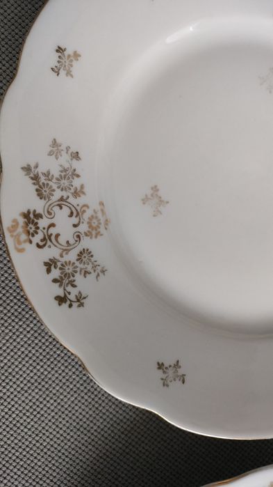 Talerzyki deserowe złocone,stare 2 sztuki