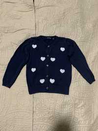 Granatowy sweterek dla dziewczynki roz 98 Blue Seven