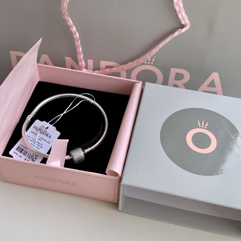 Браслет Пандора оригінал новий Pandora З сяючою застібкою Пандора