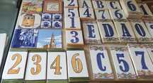 azulejos Vários letras números