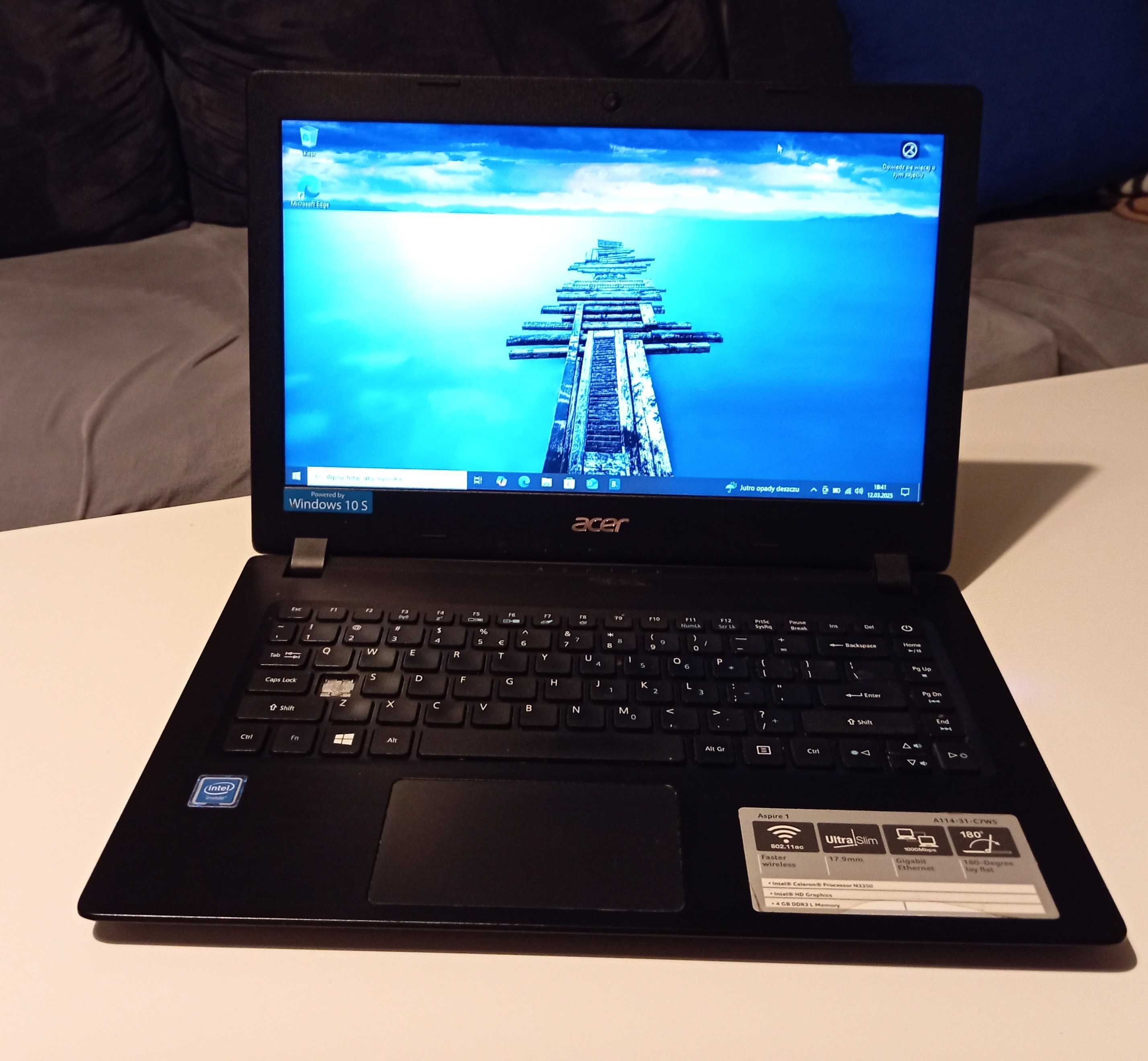 sprzedam używany laptop Acer Aspire 1 A114-31-C7W5