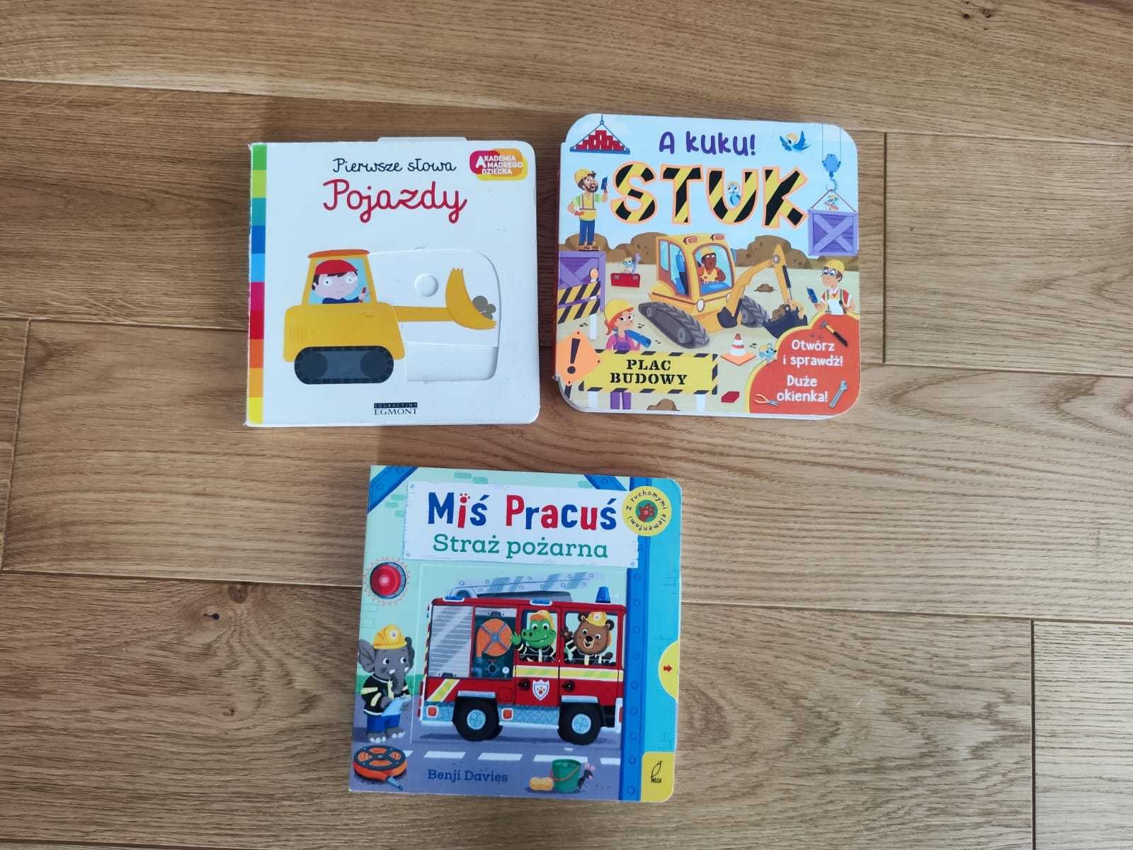 Książki Stuk Plac budowy, Miś Pracuś, Akademia Mądrego dziecka Pojazdy