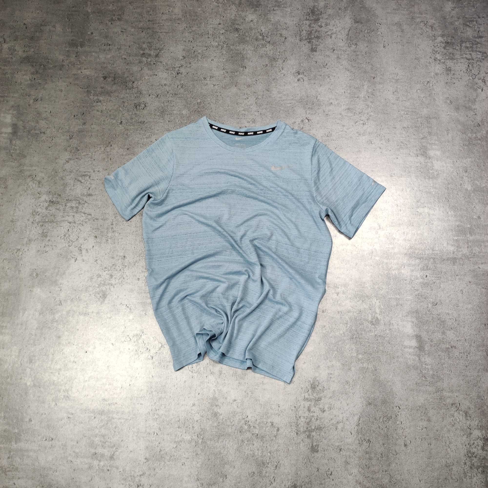 MĘSKA Sportowa Koszulka Dri-Fit Błękitna Nike Lekka Bieganie Running
