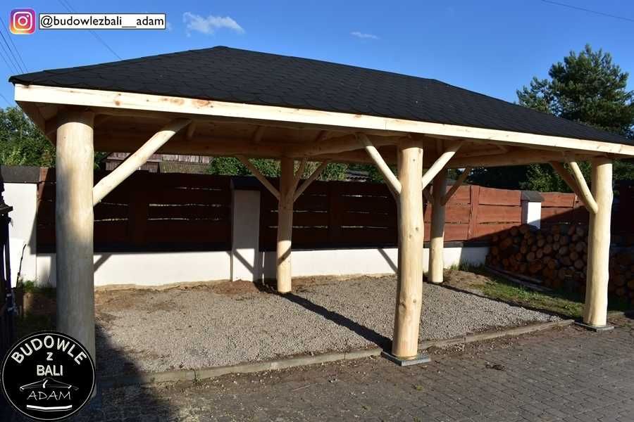 Wiata Garażowa z Bala, Garaż na Samochód, Altanka z Bali, Altana