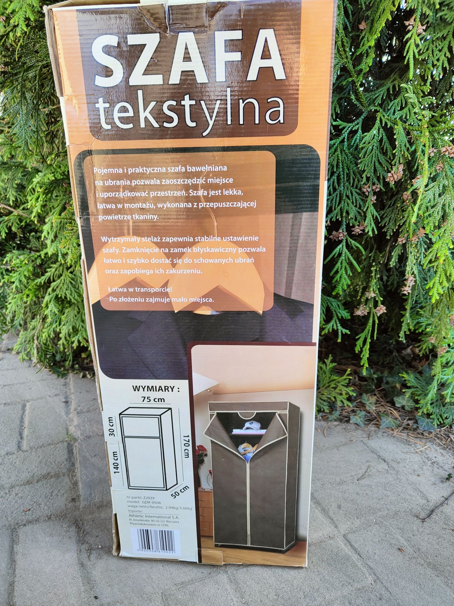 Szafa tekstylna brązowa