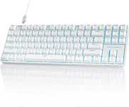 Klawiatura mechaniczna TMKB T87SE TK QWERTY 75% RGB Switch RED biała