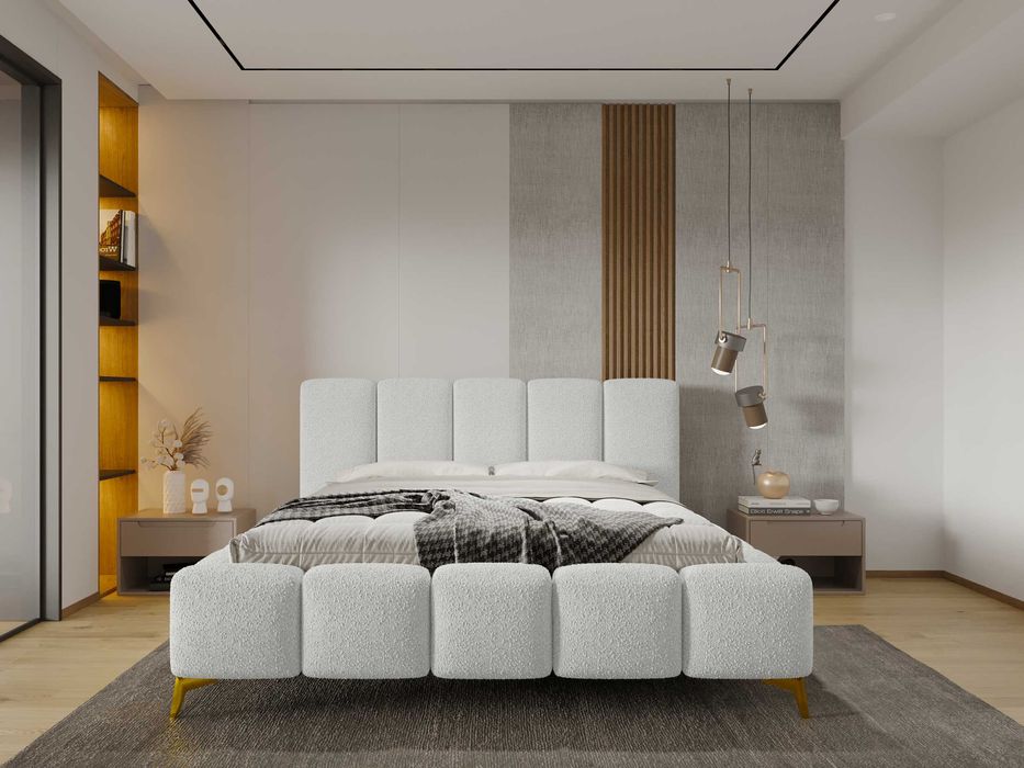 Łóżko Sypialnianie z Pojemnikiem + stelaż metalowy Amore PRODUCENT