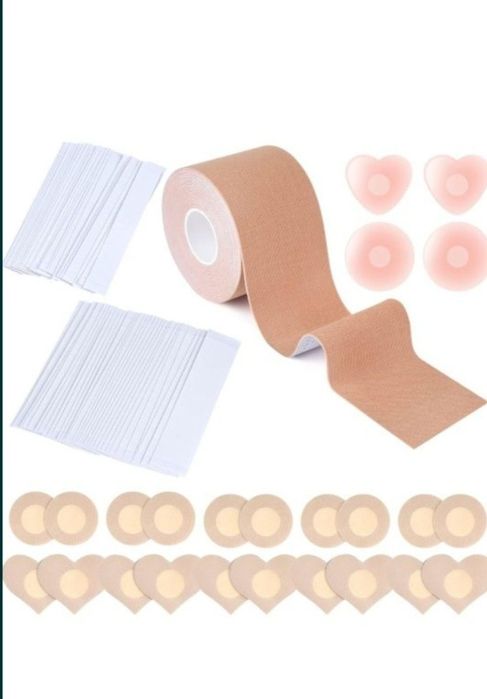 Samonośny stanik beżowy do głębokiego wycięcia