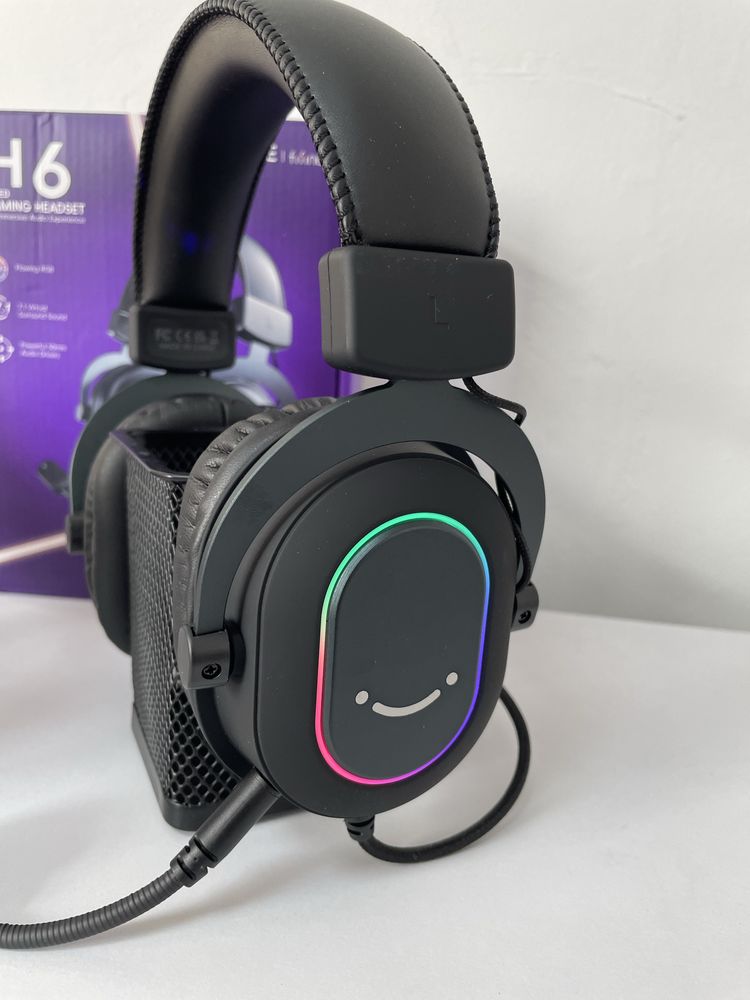 Ігрові навушники Fifine H6 RGB 7.1 геймерські игровые стриммерские