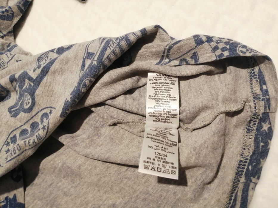 Koszulka chłopięca, długi rękaw, Next, 116, flagi, wyścigówki (Odzież)