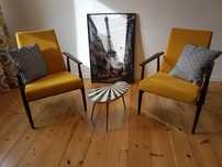 Fotel klubowy PRL lisek - autor Hanna Lis lata 60-70 vintage loft