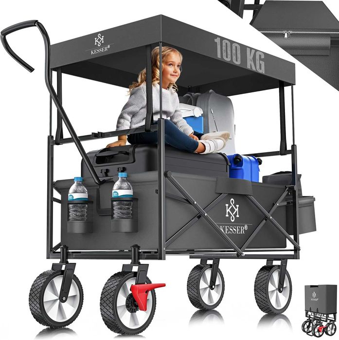 Nowy składany wózek ogrodowy / transportowy / KESSER !9124!