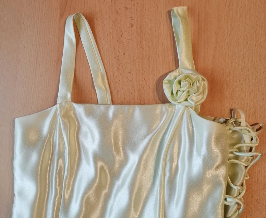 Sukienka długa-seledynowa