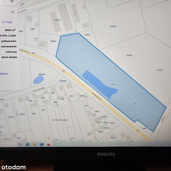 OKAZJA! 2 ha działki inwestycyjnej przy DK77 – front 285 m, Turbia