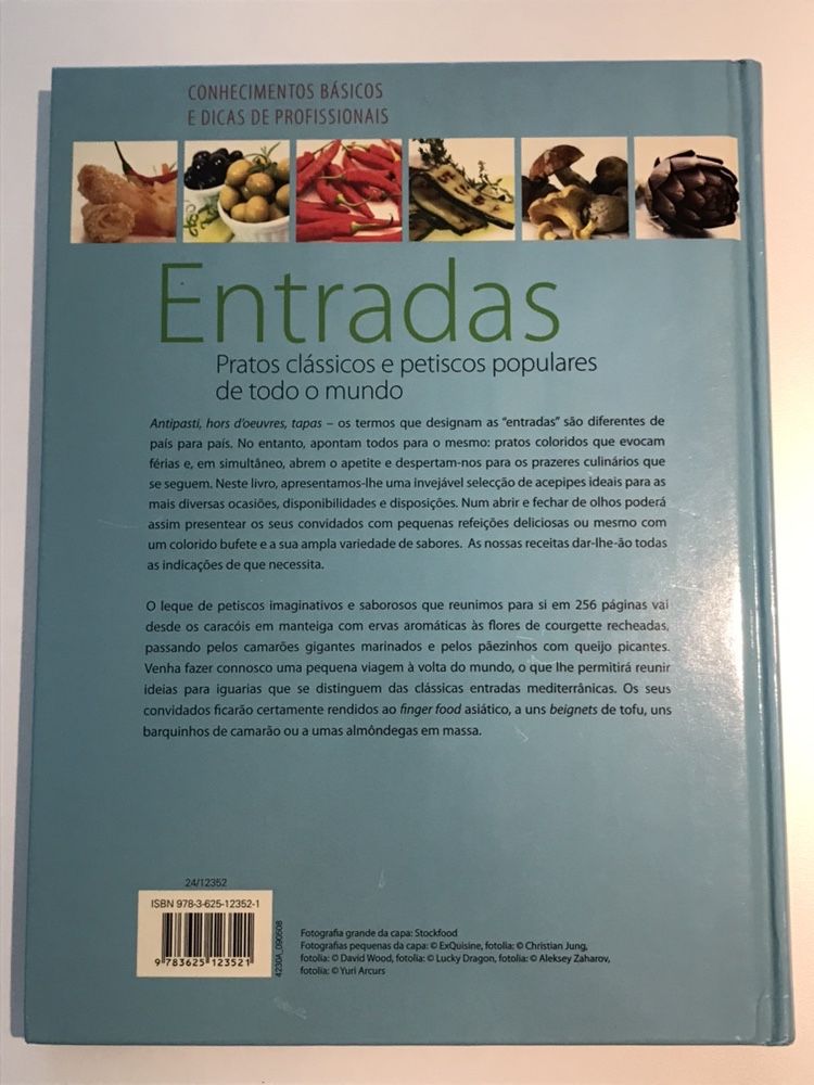 Livro de cozinha/ petiscos - Entradas de todo o mundo