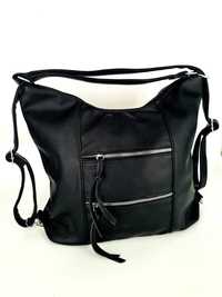 Nowa modna torebka-plecak na ramię marki Marco Contti czarna