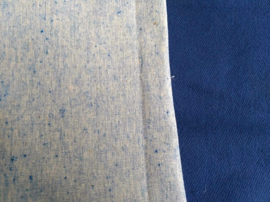 Ткань отрез ткани винтаж ссср ткань меланж голубой синяя байка