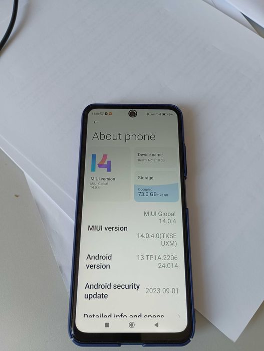 Telemovel Redminote 10 5G com capa antichoque