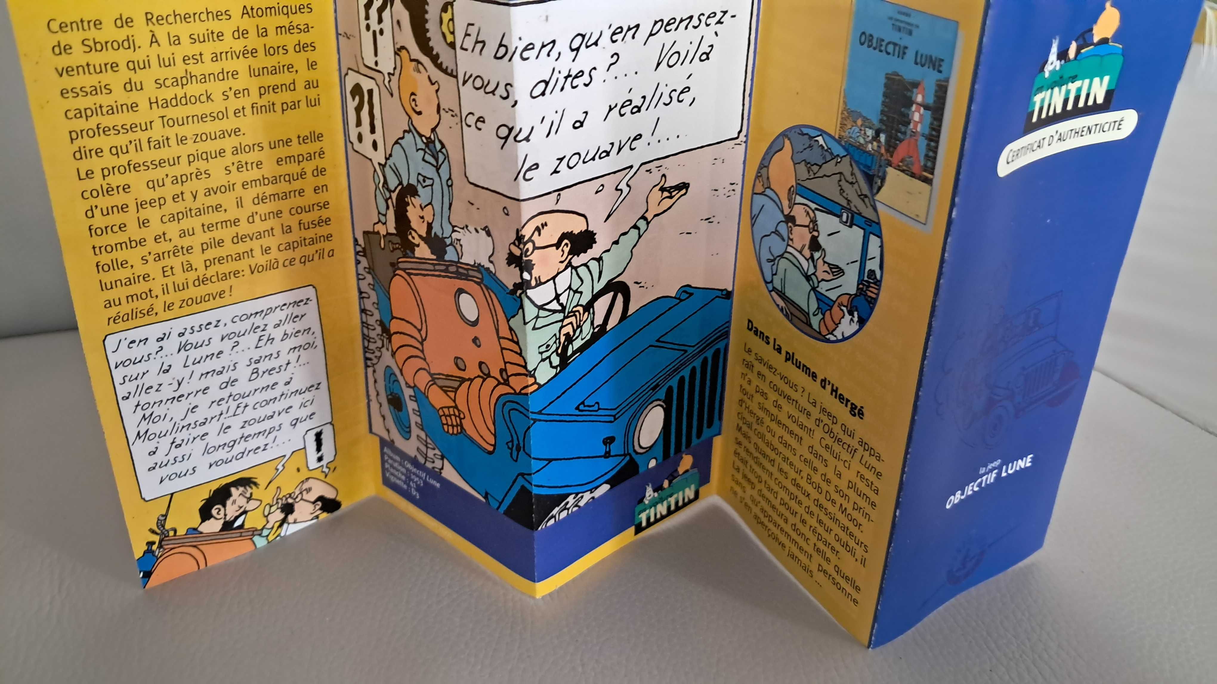 Tintin – Jeep azul 1946 – n.º 1 “Objectif Lune” – escala 1/43