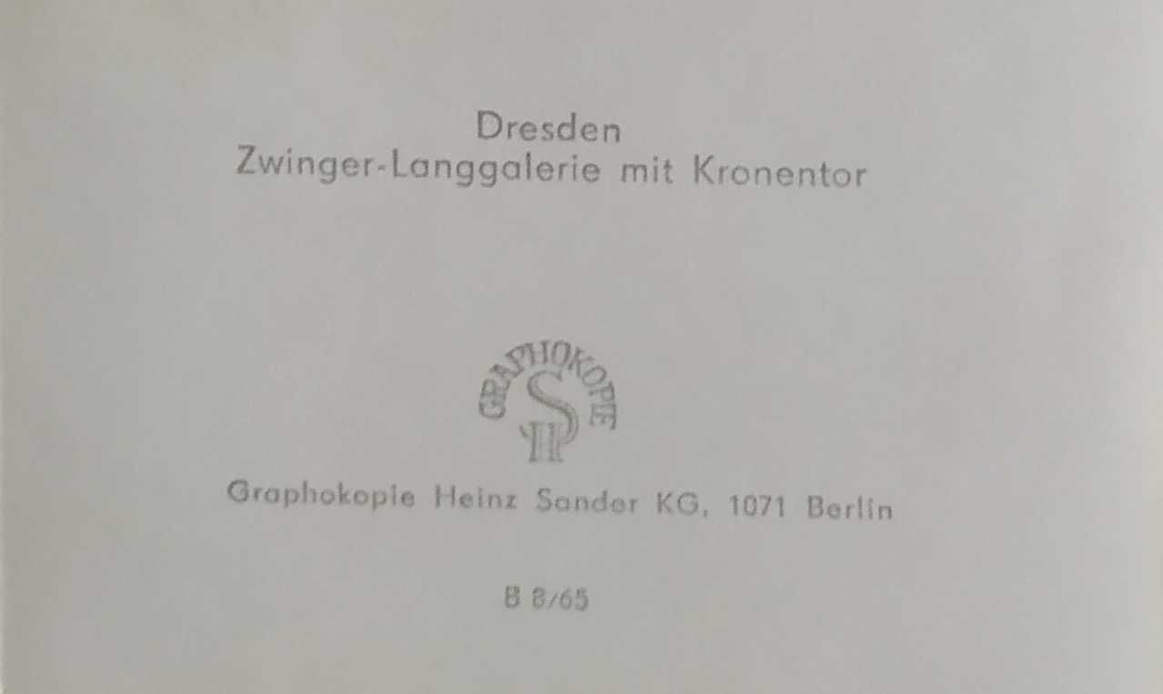 pocztówki 8 małych pocztówek komplet Drezno Dresden 60-te