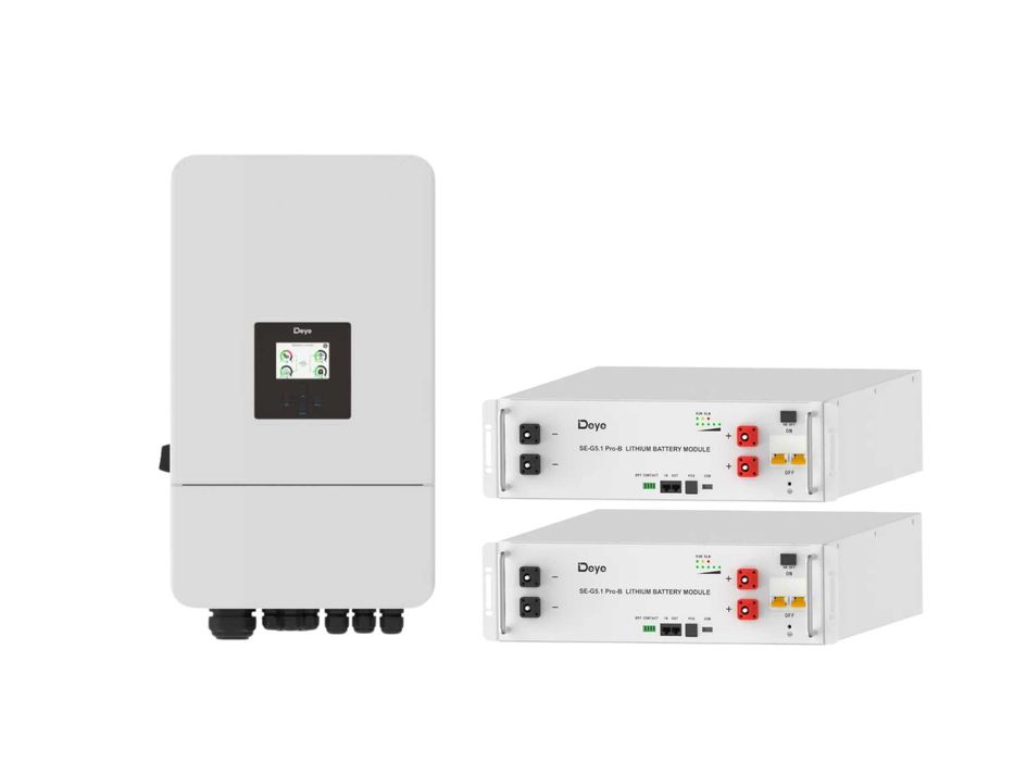 Falownik Hybrydowy Deye 10kW + 2x Magazyn Energii Deye 5,12 kWh Zestaw