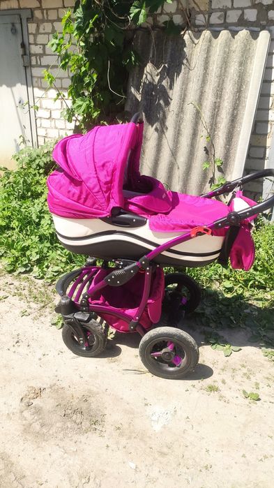 Коляска дитяча 2 в 1 для дівчинки